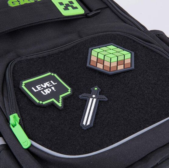 02704381-40 Рюкзак школьный с патчами-липучками (11+) для мальчики черный фото №5