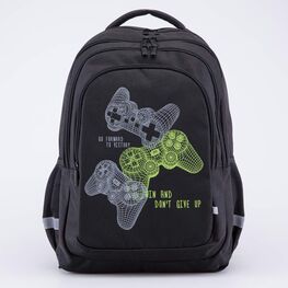 02704385-40 Рюкзак школьный Джойстики (15+) КК для мальчики черный