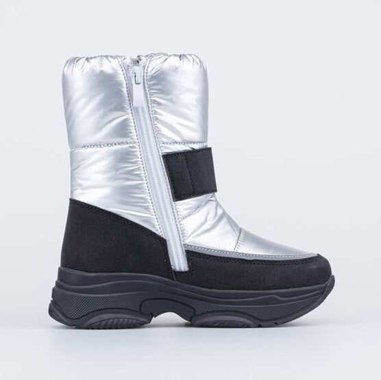 764926-42 Мембранные сапожки для девочки для девочки срб-чер фото №2