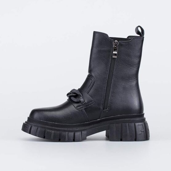 762130-41 Зимние сапожки-челси на меху для девочки черный фото №2