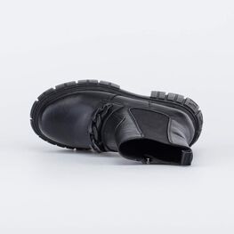 762130-41 Зимние сапожки-челси на меху для девочки черный фото №4