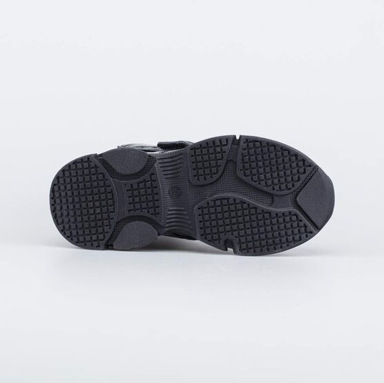 654065-42 Серебристые дутики на высокой подошве для девочки срб-чер фото №3