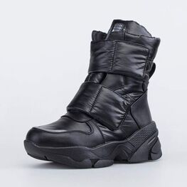 654065-41 Черные дутики на высокой подошве для девочки черный