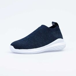 641029-12 Кроссовки из вязаного текстиля для девочки светло-синий