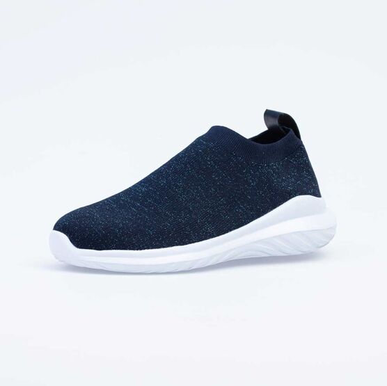 641029-12 Кроссовки из вязаного текстиля для девочки светло-синий