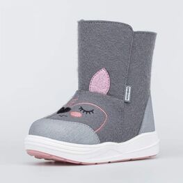 367127-44 Валенки на молнии Спящая Лама для девочки серый