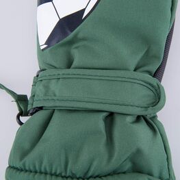 07721165-40 Варежки утепленные Футбольный мяч для мальчики оливковый фото №3