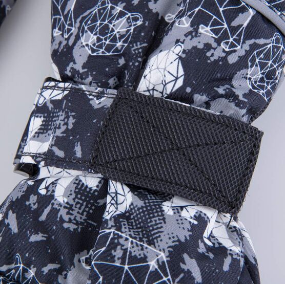 07721169-40 Перчатки утепленные Мишка на севере для мальчики черный фото №3