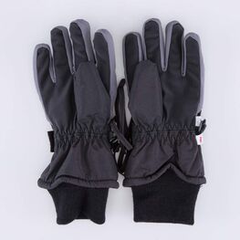 07722249-41 Перчатки с тинсулейтом черно-серый для мальчики черный + серый фото №2