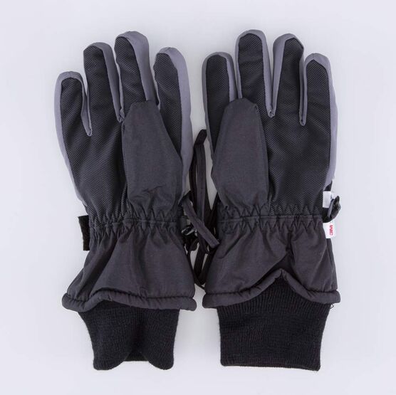 07722249-41 Перчатки с тинсулейтом черно-серый для мальчики черный + серый фото №2