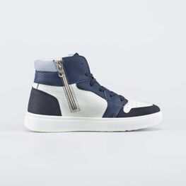 752251-23 Ботинки-кеды для мальчика-подростка для мальчики синий + белый фото №2