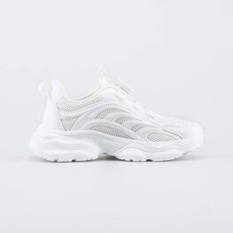 344530-11 Белые кроссовки с системой быстрой шнуровки для девочки белый фото №2