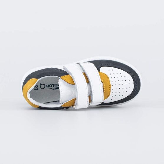 132170-25 Полуботинки на липучках для мальчики белый фото №4