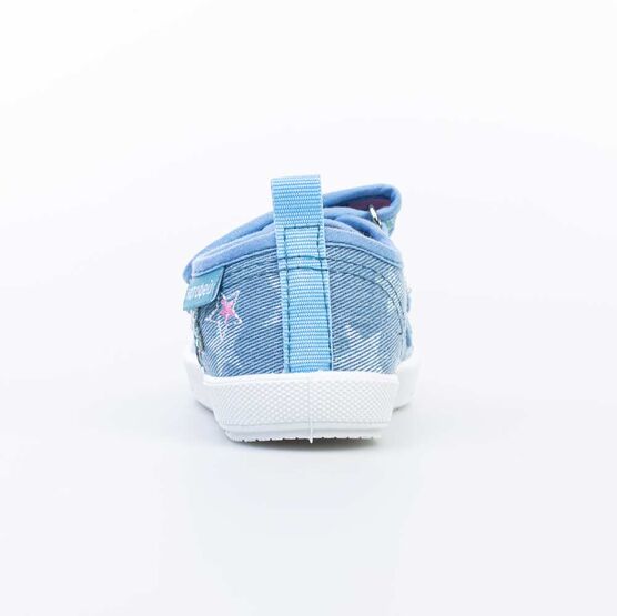 331125-14 Хлопковые кеды на липучках для девочки голубой фото №5