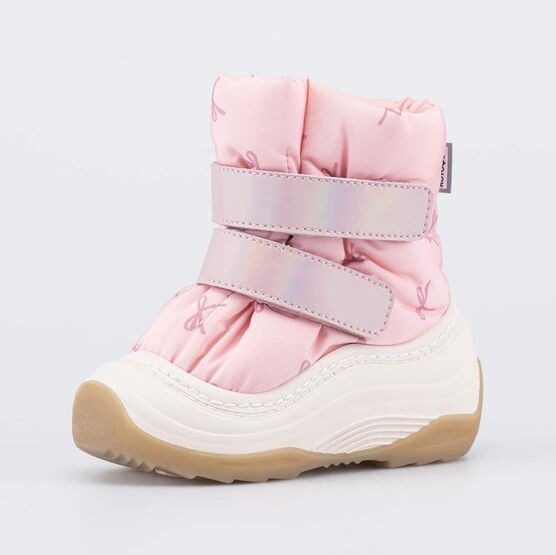 161004-43 Зимние дутики для девочки Бантики для девочки розовый