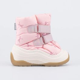 161004-43 Зимние дутики для девочки Бантики для девочки розовый фото №2