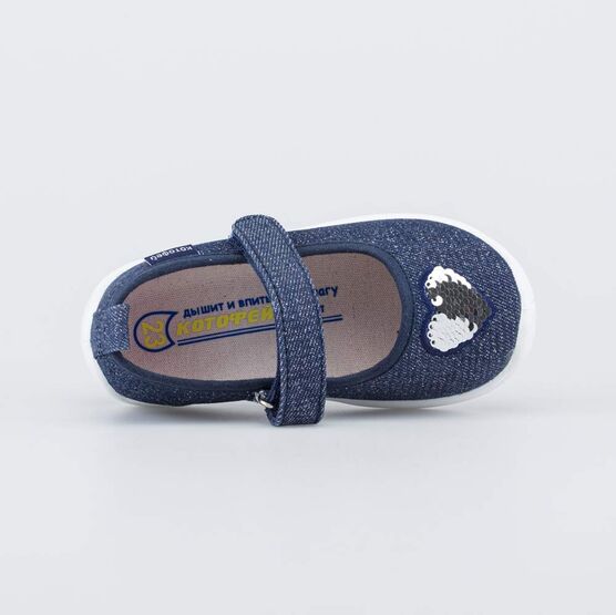 231180-11 Текстильная обувь на липучке для девочки синий фото №4