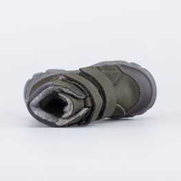 152360-43 Зимние ботинки на липучках для мальчика для мальчики оливковый фото №4