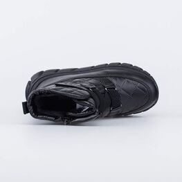 454067-42 Стеганые ботинки-дутики для девочки черный для девочки черный фото №4