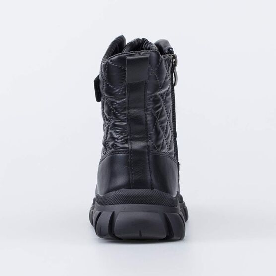 454067-42 Стеганые ботинки-дутики для девочки черный для девочки черный фото №5