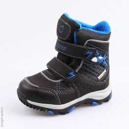 254950-45 Мембранные ботинки с LED-подсветкой для мальчики чер-син