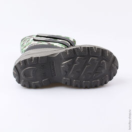 664038-43 Сноубутсы для мальчики сер-зел фото №3