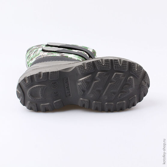 664038-43 Сноубутсы для мальчики сер-зел фото №3