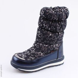 664923-42 Мембранные сапожки для девочки светло-синий