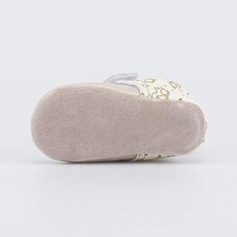 002138-22 Кожаные пинетки на липучке Коняшка для мальчики бежевый фото №3