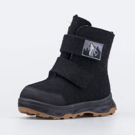 557008-41 Валенки на липучках Волк для мальчики черный
