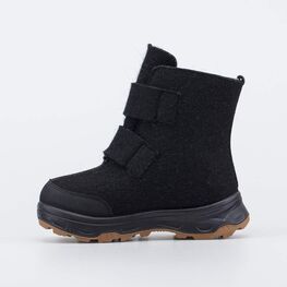 557008-41 Валенки на липучках Волк для мальчики черный фото №2