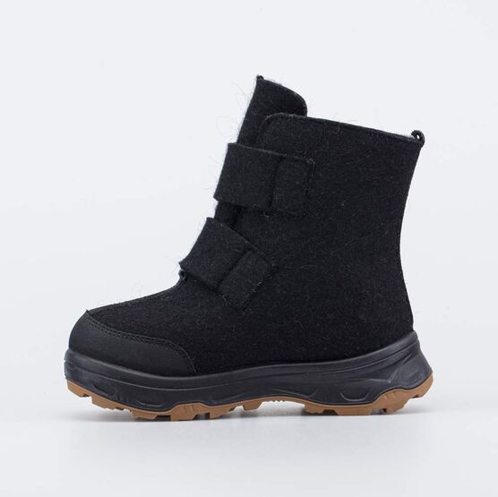 557008-41 Валенки на липучках Волк для мальчики черный фото №2