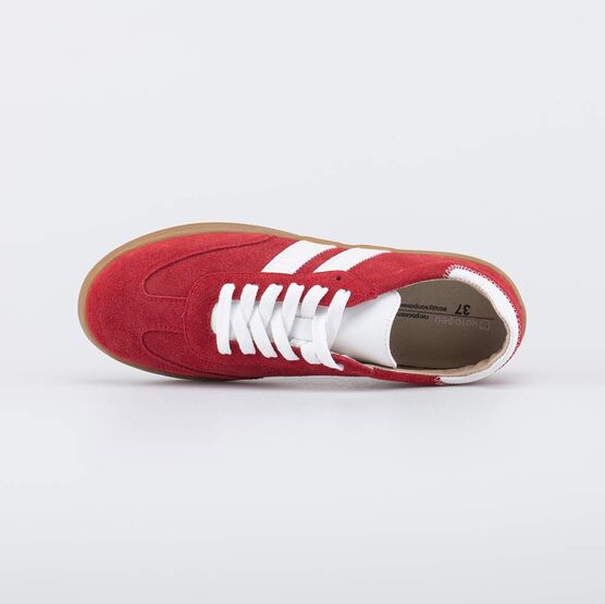 732411-78 Кожаные кеды-полуботинки для мальчика для мальчики красный фото №4