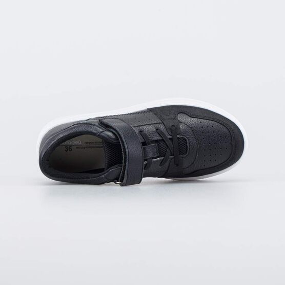 732416-12 Кожаные кроссовки для мальчика-подростка для мальчики черный фото №4