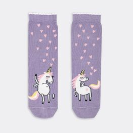 07842978-40 Хлопковые носки Единорожка для девочки сиреневый фото №2