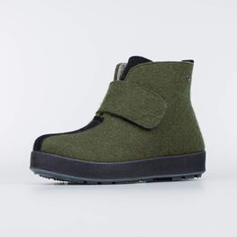 957006-45 Укороченные валенки с липучкой хаки для мальчики хаки