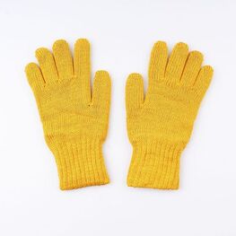 07022147-40 Перчатки детские двухслойные желтые для девочки желтый