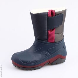 464037-43 Сноубутсы для мальчики сер-кра