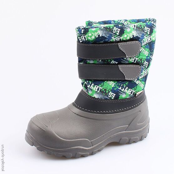 664038-44 Сноубутсы для мальчики сер-син-сал