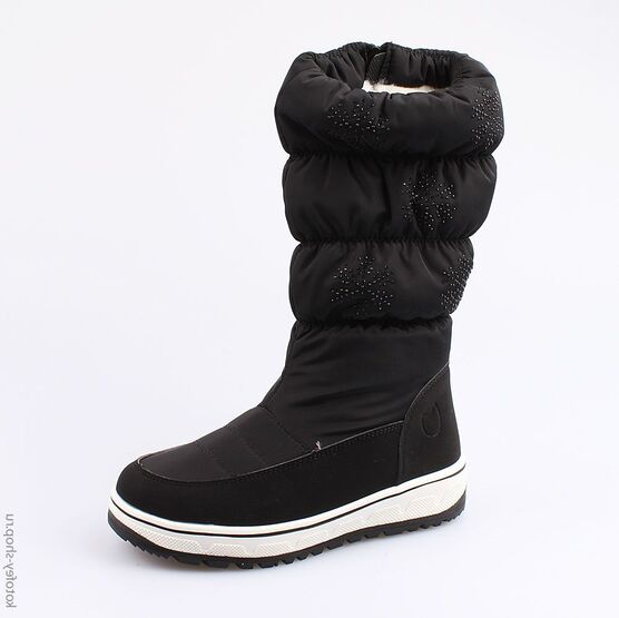 664046-42 Сапожки для девочки черный