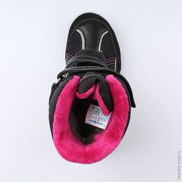 654977-42 Мембранные ботинки для девочки чер-фук фото №4