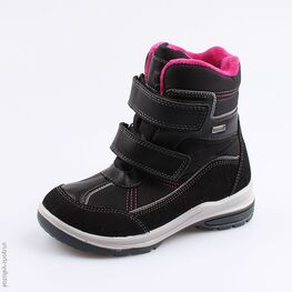 654977-42 Мембранные ботинки для девочки чер-фук