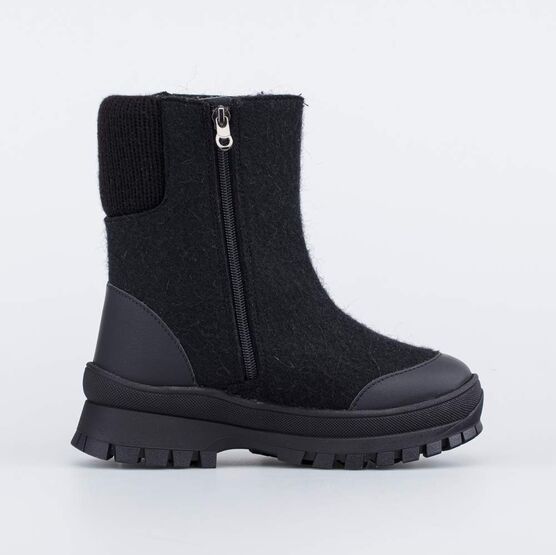 567063-42 Валенки на молнии для девочки для девочки черный фото №2