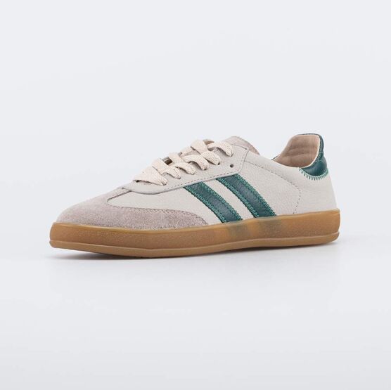 732411-77 Кожаные кеды-полуботинки для мальчика для мальчики беж-зел