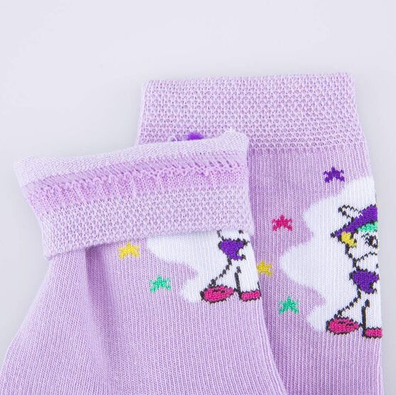07842997-40 Носки детские хлопковые (3 пары) для девочки разноцветный фото №2