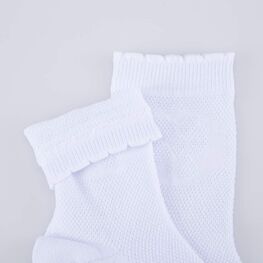 07842998-40 Носки детские хлопковые белый сетка для девочки белый фото №2