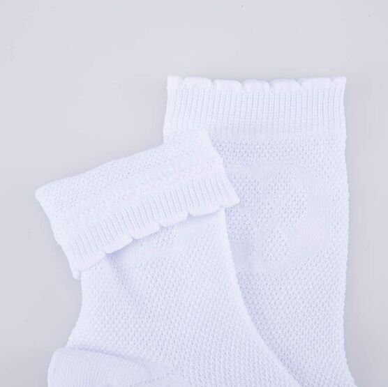 07842998-40 Носки детские хлопковые белый сетка для девочки белый фото №2