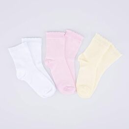 07842984-41 Носки детские хлопковые сетка (3 пары) для девочки разноцветный