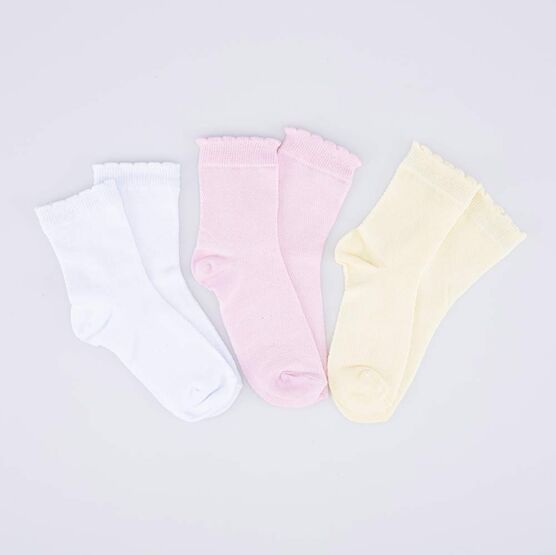 07842984-41 Носки детские хлопковые сетка (3 пары) для девочки разноцветный