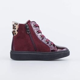 352290-33 Утепленные ботинки для девочки на весну/осень для девочки бордовый фото №2